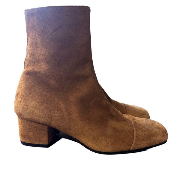 REVOLVE STAUD AIMEE SHORT BOOT TAN SUEDE LEATHER Size 37 NWOT - Picture 10 of 13